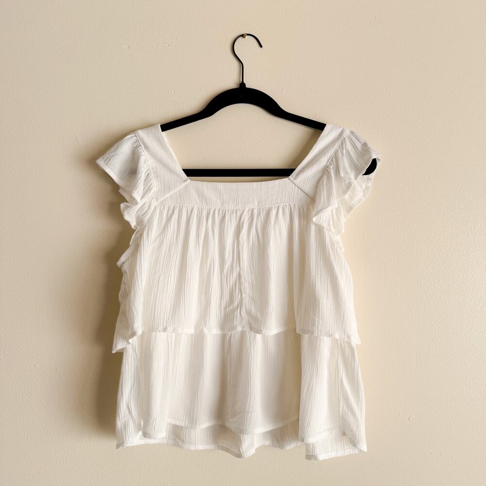 Wallflower White Ruffled Tank Top - Picture 6 of 7